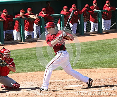 At bat, Kelly Johnson, Arizona Diamondbacks Editorial Stock Photo