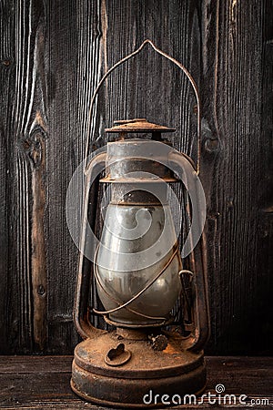 Bat oil kerosene lamp from 1950s Stock Photo