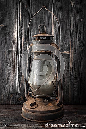 Bat oil kerosene lamp from 1950s Stock Photo