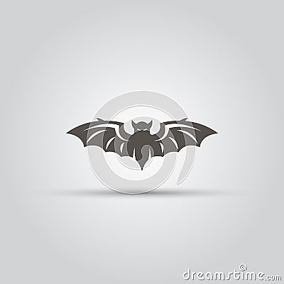 Bat vector black icon or sign Vector Illustration