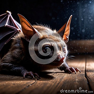 Bat wild animal living in nature, part of ecosystem Stock Photo