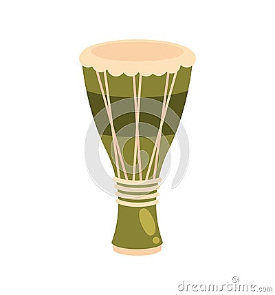 bata drum green Vector Illustration