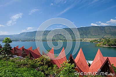 Batak architecture, Tuk Tuk Samosir Stock Photo