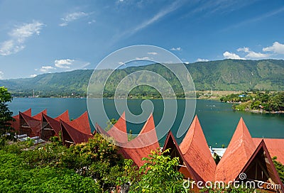 Batak architecture, Tuk Tuk Samosir Stock Photo