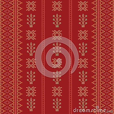 Batak ethnic seamless pattern motif ulos Vector Illustration