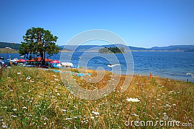 Batak reservoir scenery,Bulgaria Editorial Stock Photo