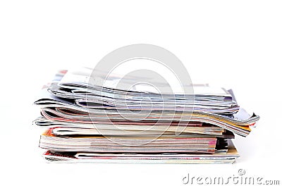 Batch of magazines Stock Photo