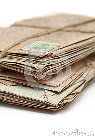 Batch of old letters Stock Photo