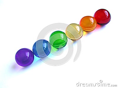 Bath balls rainbow Stock Photo