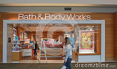 Bath & Body Works store entrance Editorial Stock Photo