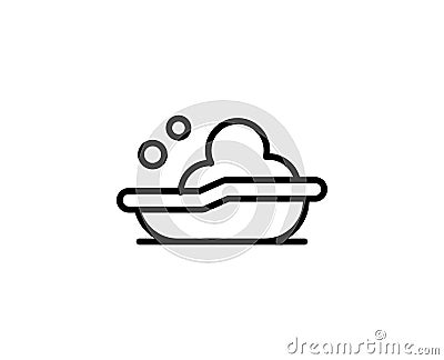 Bath flat icon Vector Illustration