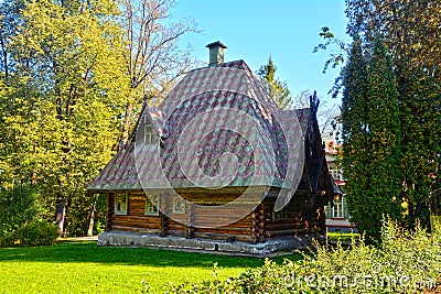 Bath-house in Abramtsevo estate, Moscow region, Russia Stock Photo