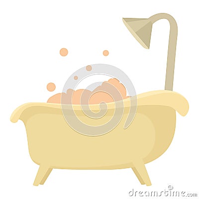 Bath icon, cartoon style Vector Illustration