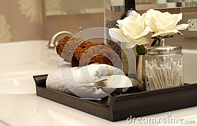 Bath items Stock Photo