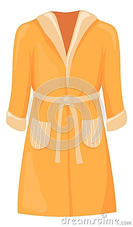 Bath robe icon. Soft home warm cloth Vector Illustration