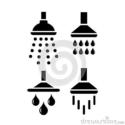 Bath shower vector icon Vector Illustration