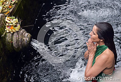 Pura Tirta Empul Temple, Bali Editorial Stock Photo