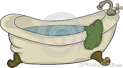 Bath and towel Vector Illustration