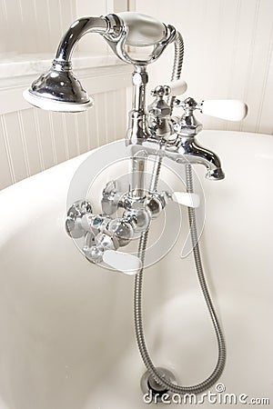 Bath tub faucet Stock Photo