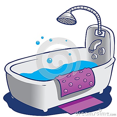 Bath Tub and Shower Stock Photo