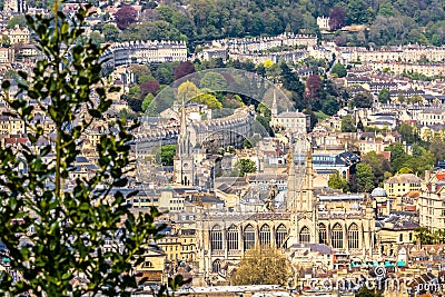 Bath, UK - Panoramic Views of Bath from the Alexandra Park Stock Photo