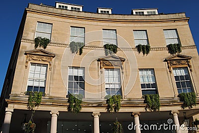 Georgian architecture in Bath, Somerset. A Unesco World Heritage Site. Editorial Stock Photo