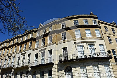 Historic Georgian Architecture, Bath, Somerset, England. A Unesco World Heritage Site. Editorial Stock Photo