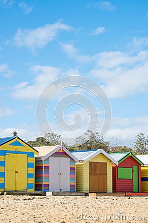 The bathing box of Brighton beach, Melbourne, Victoria, Australia Stock Photo