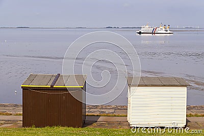 Bathing Huts Stock Photo