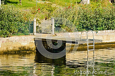 Bathing jetty Stock Photo
