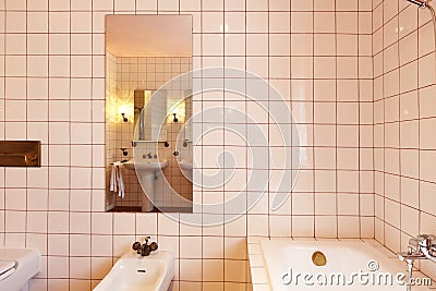 Bathroom in classical style Stock Photo