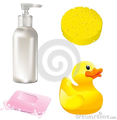 Bathroom Equipment set Vector Illustration