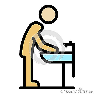 Bathroom hand wash icon color outline vector Vector Illustration