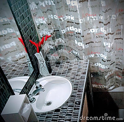 bathroom home toilet hotel Stock Photo