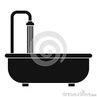 Bathroom icon, simple style Vector Illustration