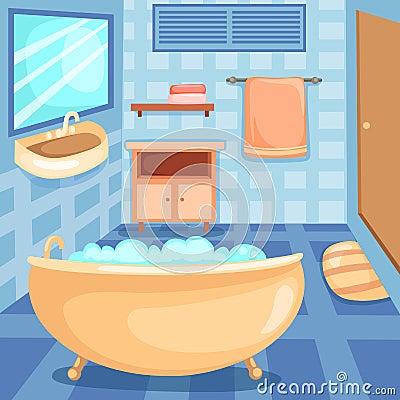 Bathroom icons set Vector Illustration