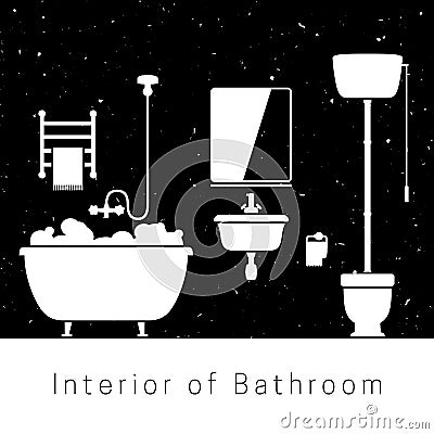 Bathroom interior Vector Illustration