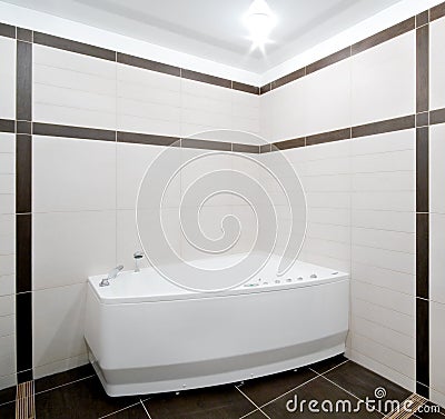 Bathroom in minimalism style Stock Photo