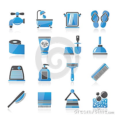 Bathroom and Personal Care icons Stock Photo