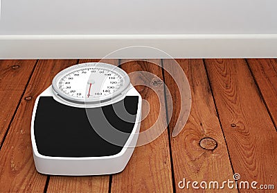 Bathroom scale weighing scale Stock Photo