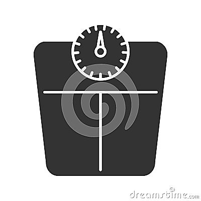 Bathroom scales glyph icon Vector Illustration