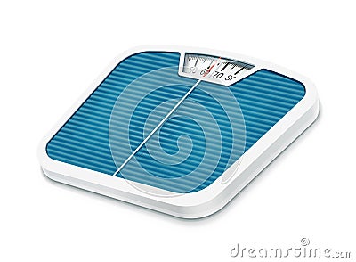 Bathroom scales. Home device for weighing. Eps10 vector illustration. Vector Illustration