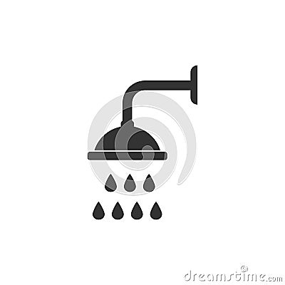 Bathroom, shower, showers, toilet, tub icon. Vector illustration, flat, design Cartoon Illustration