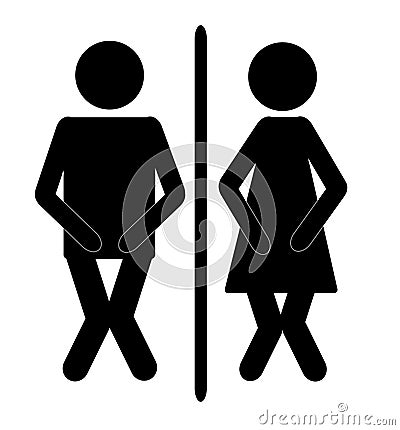 Bathroom sign 2 Stock Photo