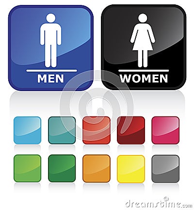 Bathroom signs 2 Vector Illustration