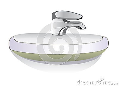 Bathroom sink illustration Vector Illustration