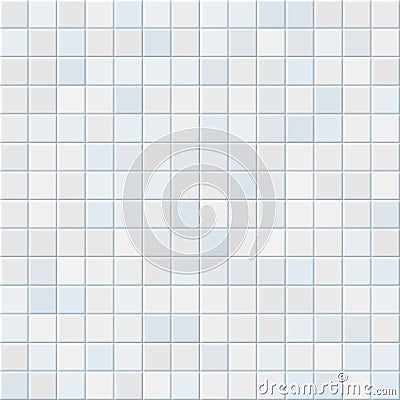 Bathroom tile. Realistic white kitchen wall cover. Seamless ceramic mosaic pattern. Minimalistic interior surface Vector Illustration