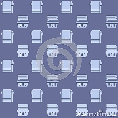 Bathroom towel icons pattern Vector Illustration