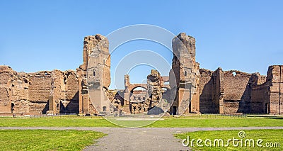 Baths of Caracalla, ancient ruins of roman public thermae Stock Photo