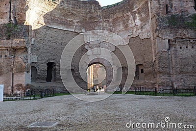 Baths of Caracalla in Rome, Italy Editorial Stock Photo